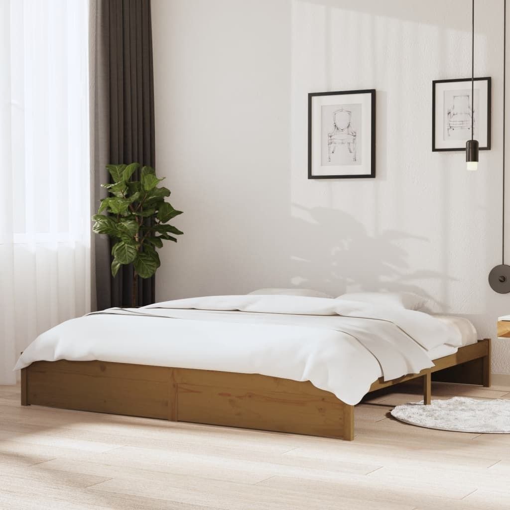 Maison Exclusive - Massivholzbett Honigbraun 200x200 cm