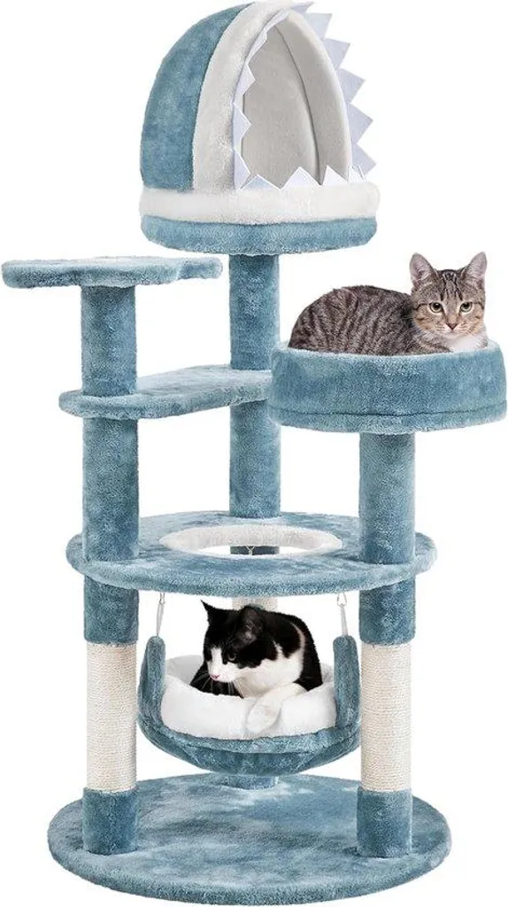 Arbre à chat robuste XXL avec poteaux sisal épais pour gros chats