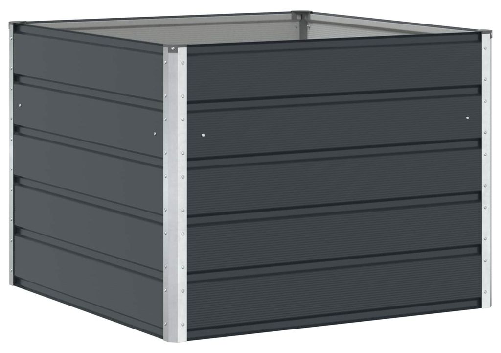 Bac à plantes vidaXL anthracite 100 x 100 x 75 cm en acier Image du produit 