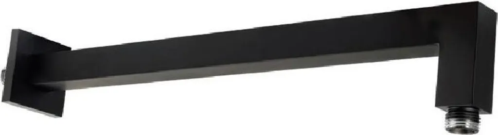 Paffoni Ringo West Bras de douche SQUARE 400 mm Noir Mat ZSOF063NO