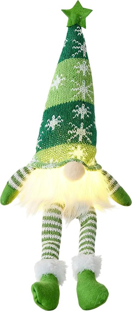 Beleuchtete Weihnachtswichtel-Dekoration, Mini-Weihnachtswichtel-Plüschfigur, leuchtende schwedische Tomte-Puppe für die winterliche Tischdekoration