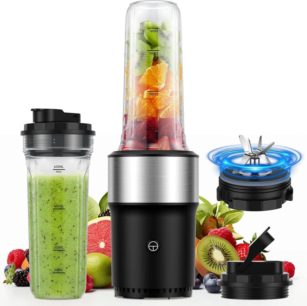 Smoothie Maker, StandMixer, Blender, 900W,  mit 2 * 650ml Produktbild 