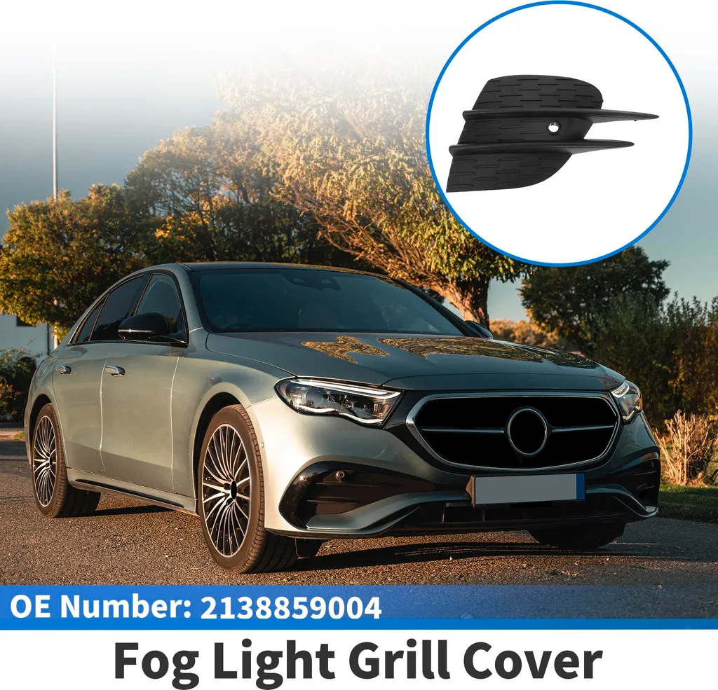 Grille Antibrouillard Mercedes Classe E Noir ABS Résistant 2020-2023