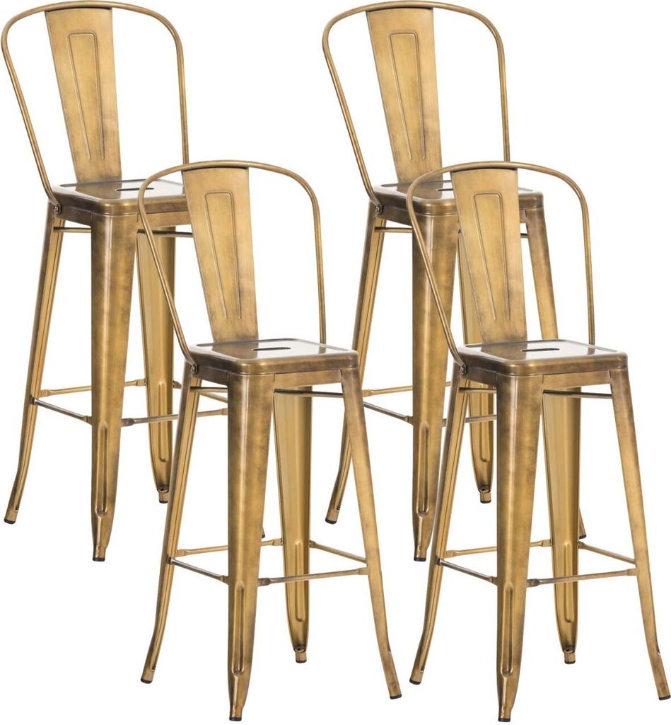 4er Set Barhocker Aiden gold