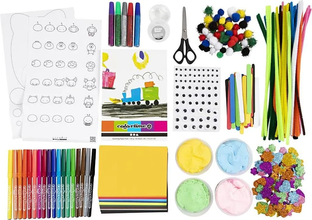Kit Creativo Maxi per Bambini: Silk Clay, Pompon e Lavoretti 6 Anni - 8