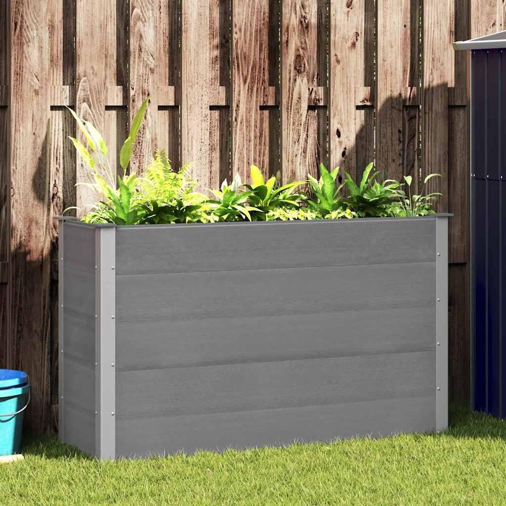 vidaXL Garten-Hochbeet WPC 150 x 50 x 91 cm Grau