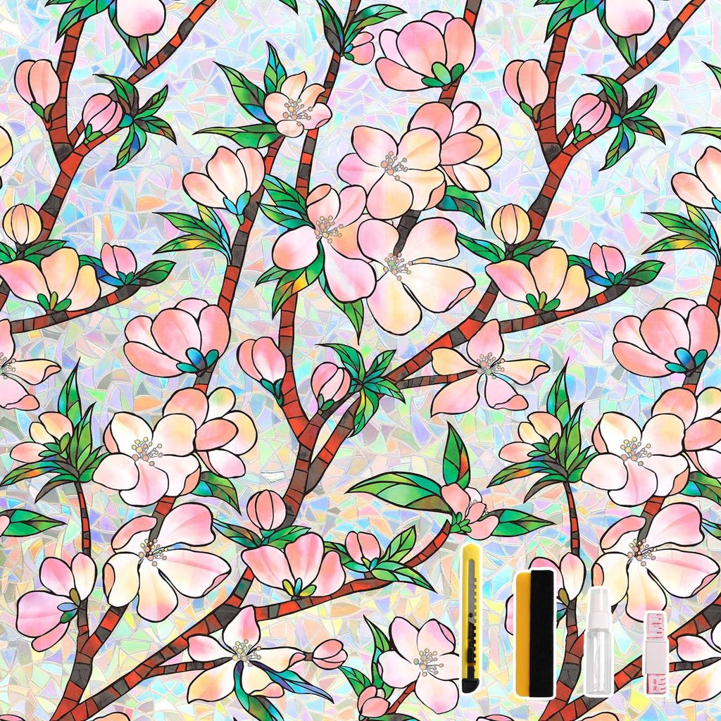 Fensterfolie - Sonnenschutz und Sichtschutz - Blickdicht - Bunt - 44,5x200 cm