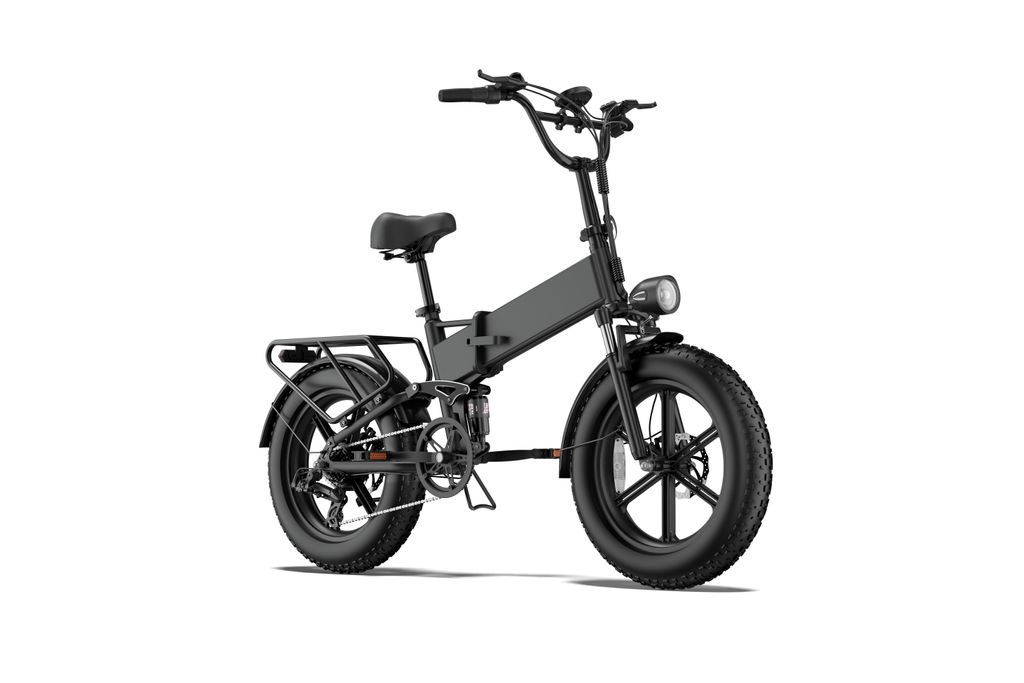 Qekud Elektrisches Fatbike – 48V 13Ah Akku, 250W Motor, 25km/h, 20"x4.0" Reifen, 7-Gang Shimano – Schwarz