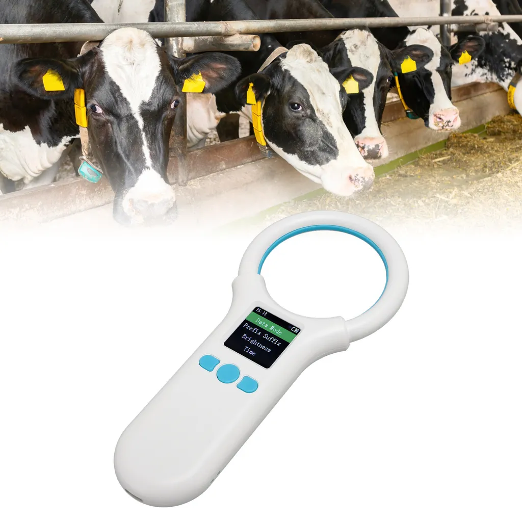 Scanner RFID Animali LCD TFT USB Lettore Microchip FDX-B EMID - 9