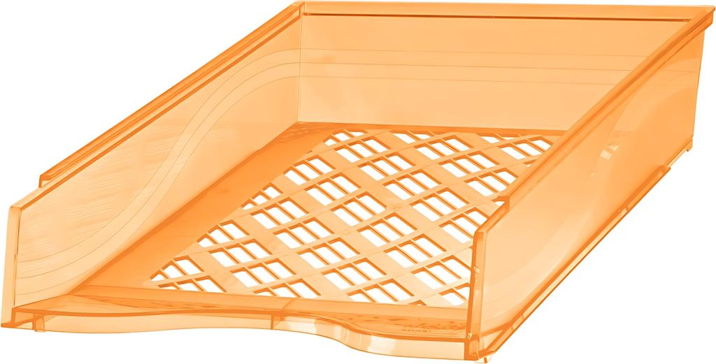 Briefkorb A4-C4, orange transparent, Außenmaß: B255 x T65 x H370,