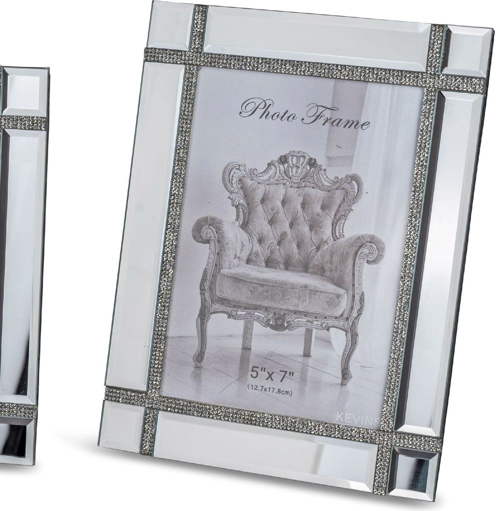 Bilderrahmen MIRROR STRASS H. 23.5cm für 13x18cm Spiegelglas + Strass Formano