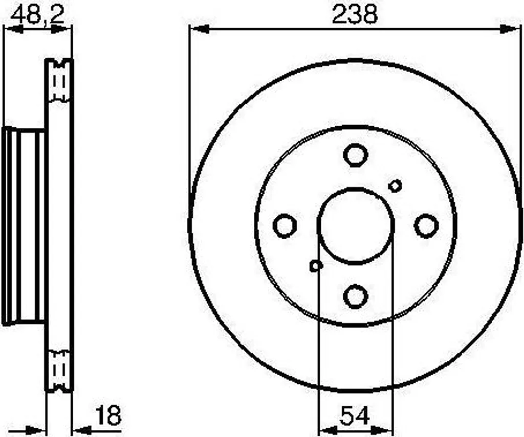 Disque de frein avant ventilé pour Toyota Corolla E10 et E11 Bosch OE
