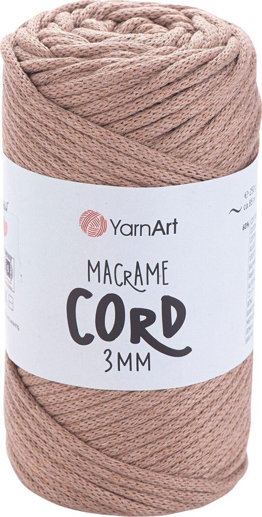 Yarn Art Macrame Cord 3 mm 85 m 768 Brown Schnur Produktbild 