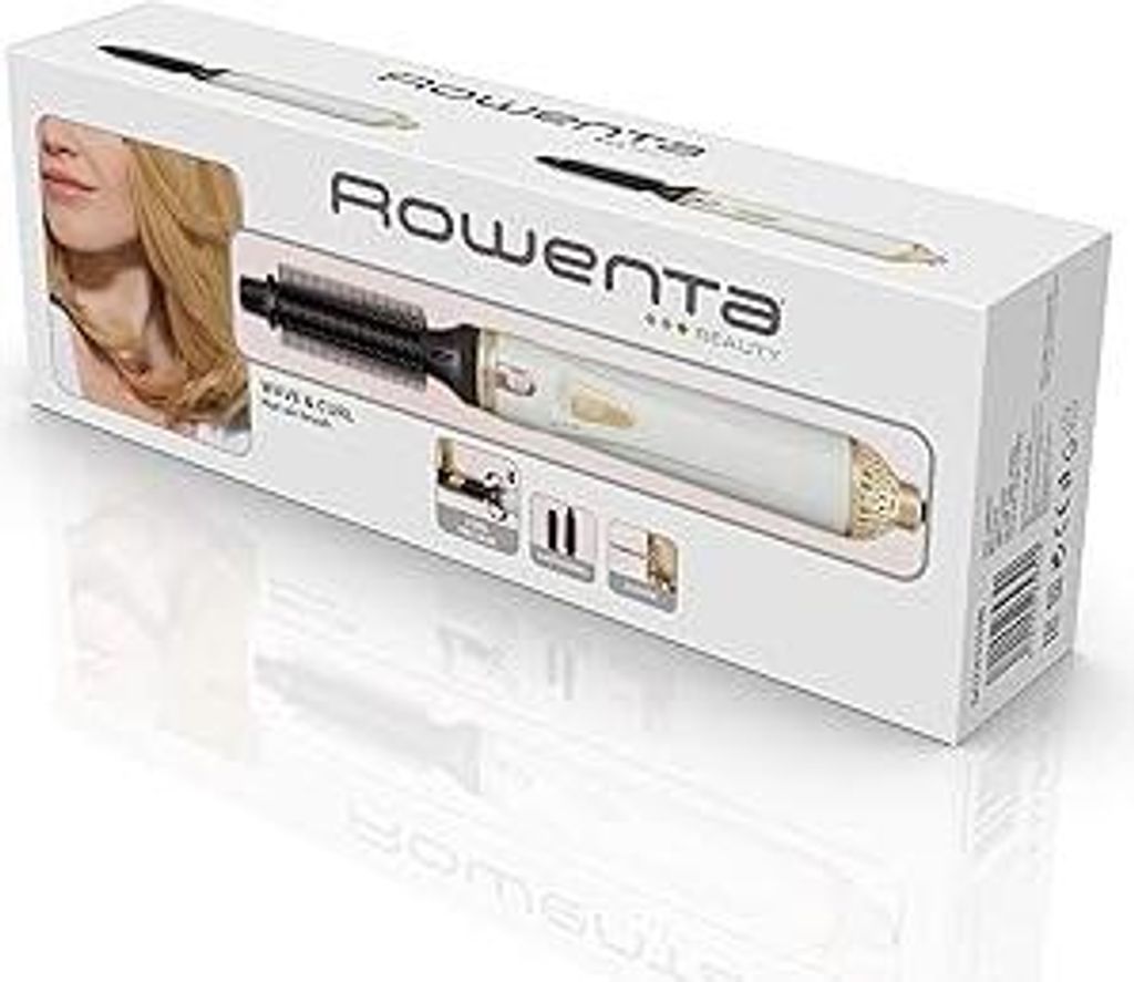 Rowenta CF3910 Warmluftbürste Curl Release, Abrollsystem für einfache Locken und Wellen, Keramik-/Turmalinbeschichtung, 2 Temperatur und Gebläse...
