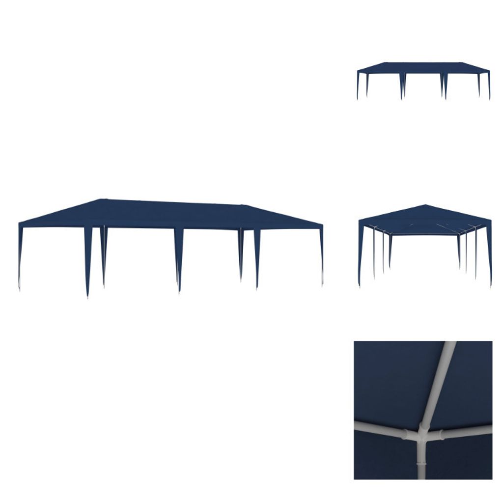 vidaXL Partyzelt 4x9 m Blau - Pavillons & Partyzelte