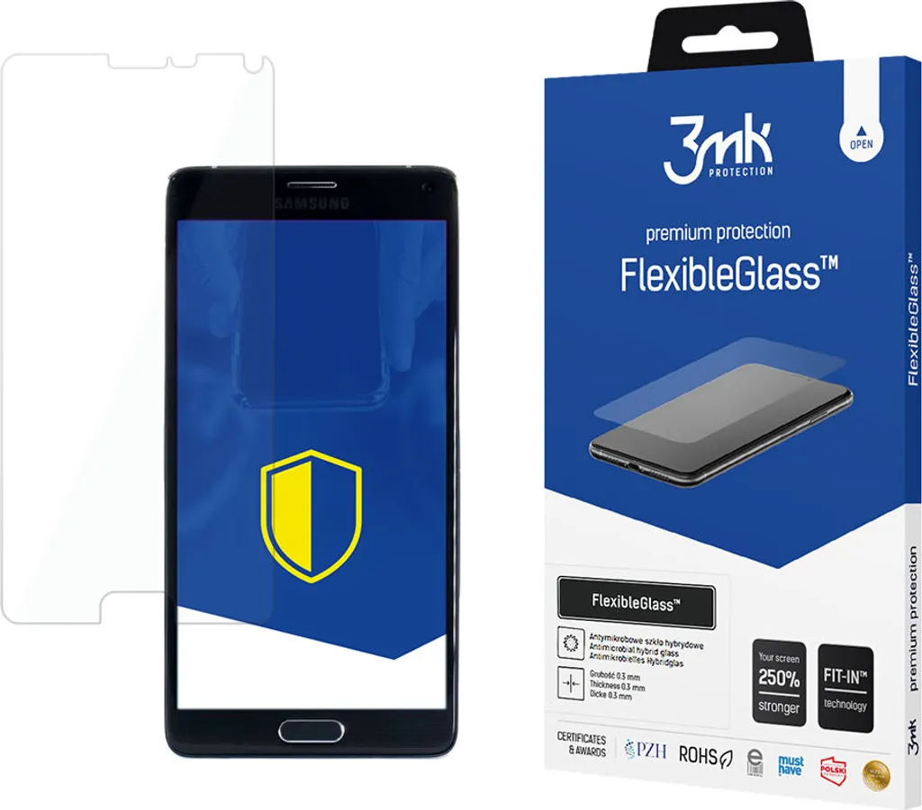 3mk FlexibleGlass per Samsung Galaxy Note 4 - Vetro Ibrido Flessibile 7H