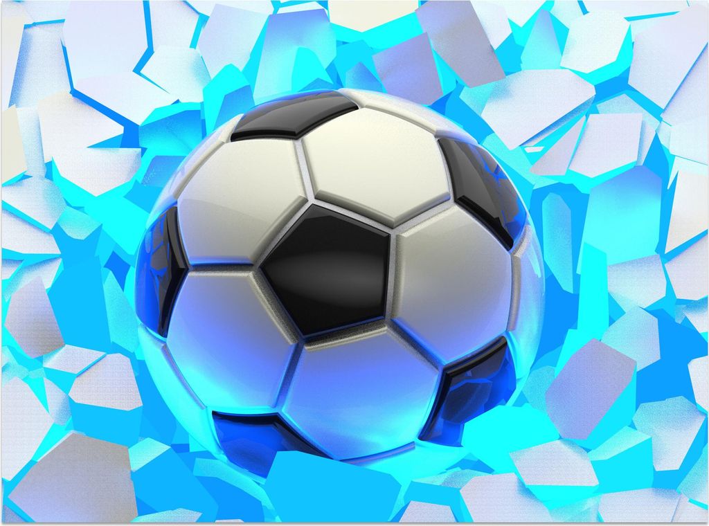 Muralo Vlies Fototapete für Jugendzimmer FUßBALL Abstraktion 3D Effekt 100x70