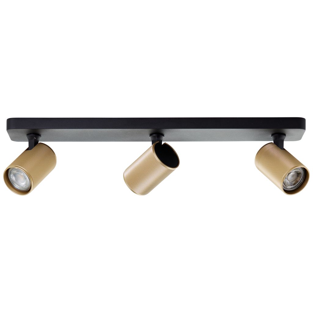 BRILLIANT Spotbalken, 3-flammig Marty gold IP20 GU10 10 Watt dimmbar LED-Leuchtmittel inklusive und wechselbar