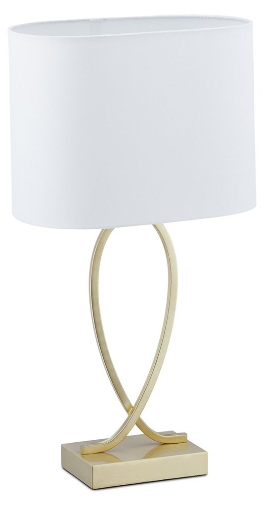 Stolná lampa Relaxdays, nočná lampa s látkovým tienidlom, Obrázok produktu 