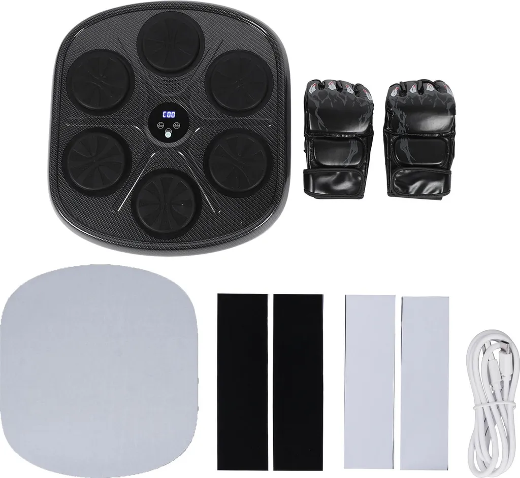 Machine de Boxe Musicale Intelligente Vitesse Réglable avec Gants Inclus