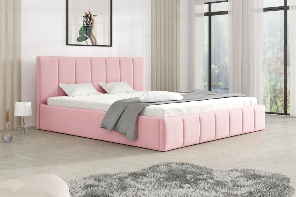 Polsterbett Doppelbett DETROIT Komplettset 160x200cm Stoff Produktbild 