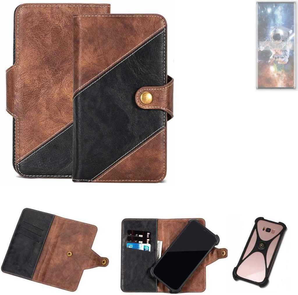 K-S-Trade Handyhülle Schutzhülle Bookstyle Case kompatibel mit ZTE Axon 50 Ultra Klapphülle Cover Hülle Schutztasche 1x