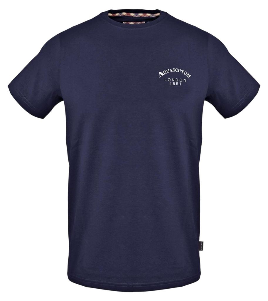 Aquascutum - "London" T-Shirt für Herren, Regulär GT17866 (M) (Marine)