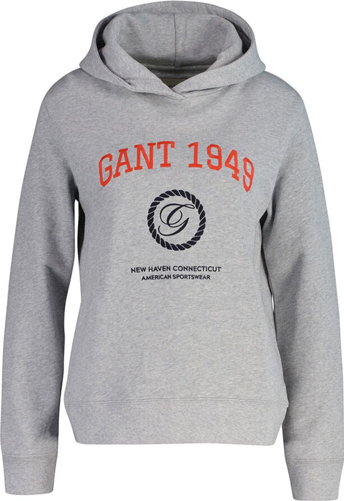 Gant Crest Kapuzenpullover Grau L Frau Grau L