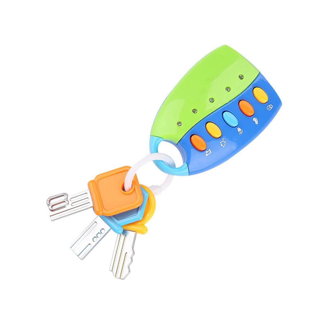 Baby Toy Smart Key Remote Car Control Musical Trep Play for Kids Education Toys (Blau)