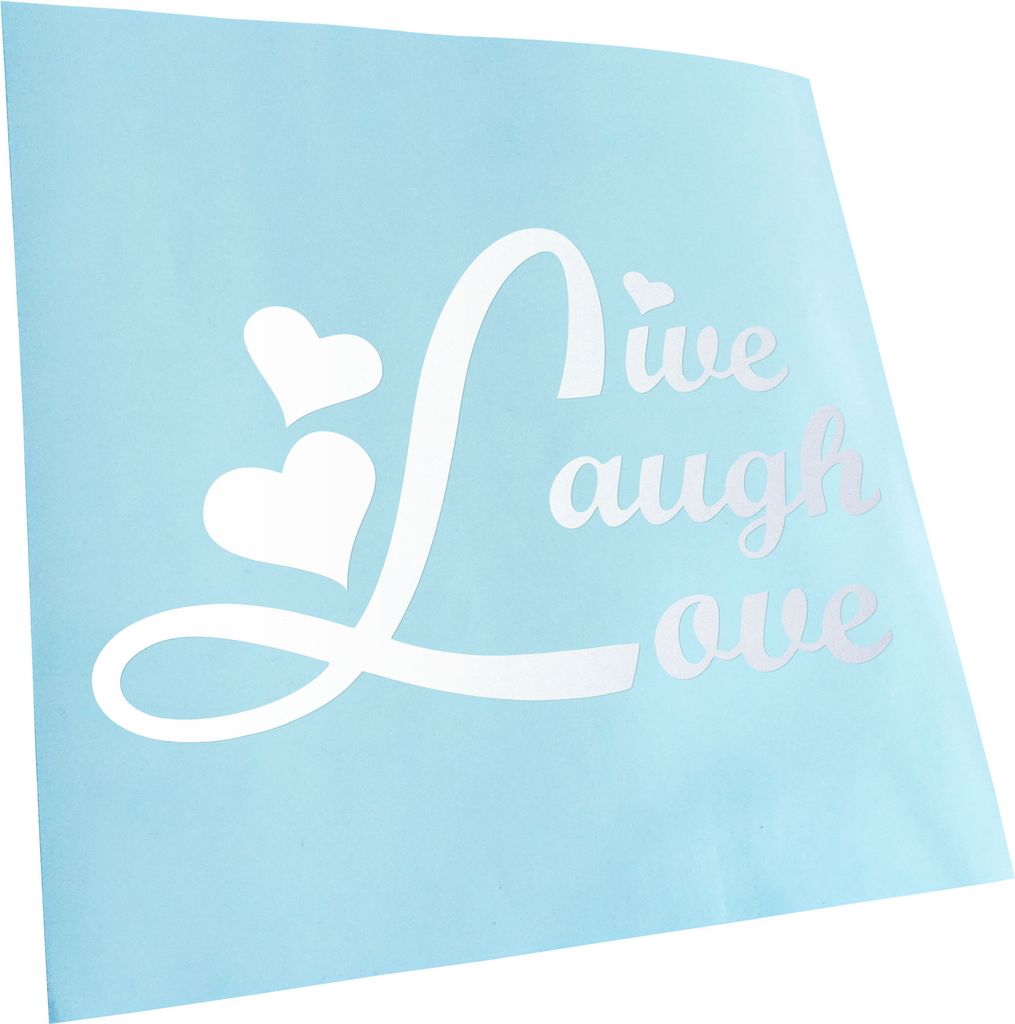 Kiwistar - Autoaufkleber - live Laugh Love Heckscheibe - Aufkleber für Auto Kfz Fahrrad, LKW, Truck Mofa
