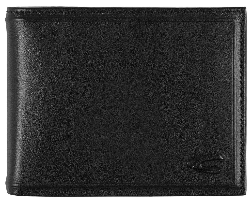camel active Wood Herren Geldbörse Querformat RFID Schutz Rindleder schwarz