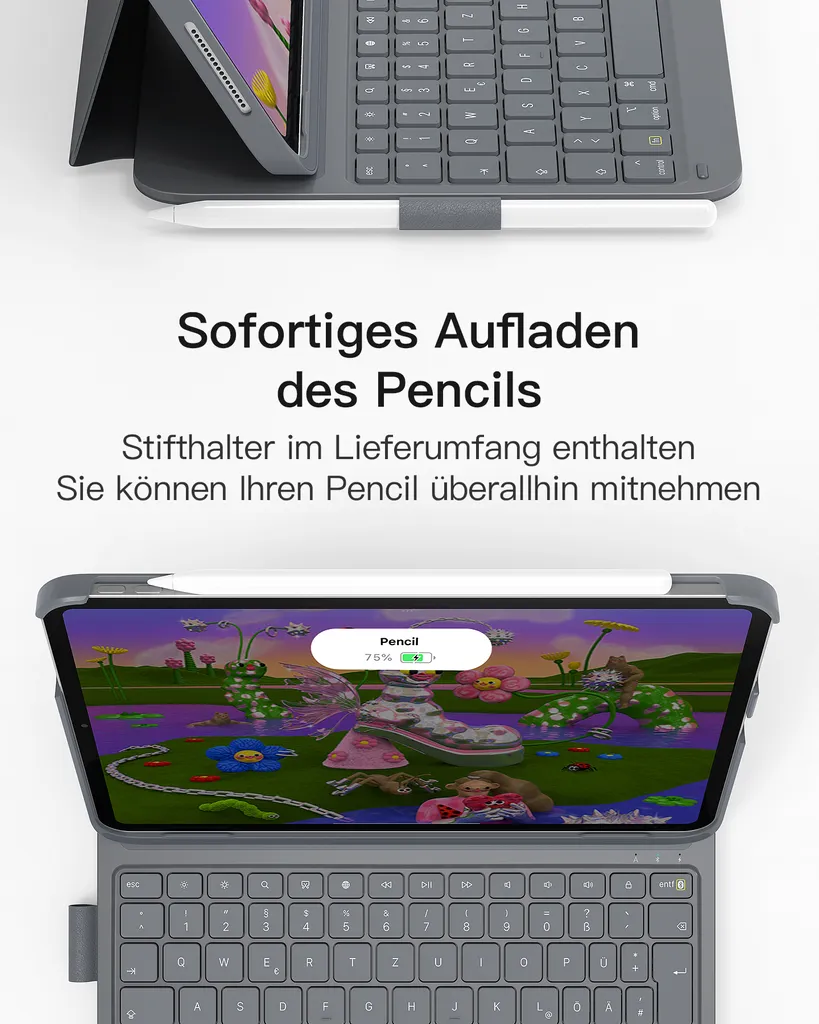 Clavier AZERTY pour iPad 13 pouces Inateck BK2007 Gris Haute Performance - 7