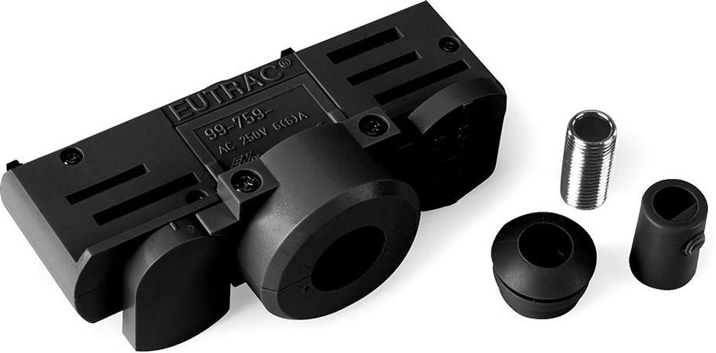 Eutrac 3-Phasen Stromschienenadapter schwarz  inkl. Produktbild 