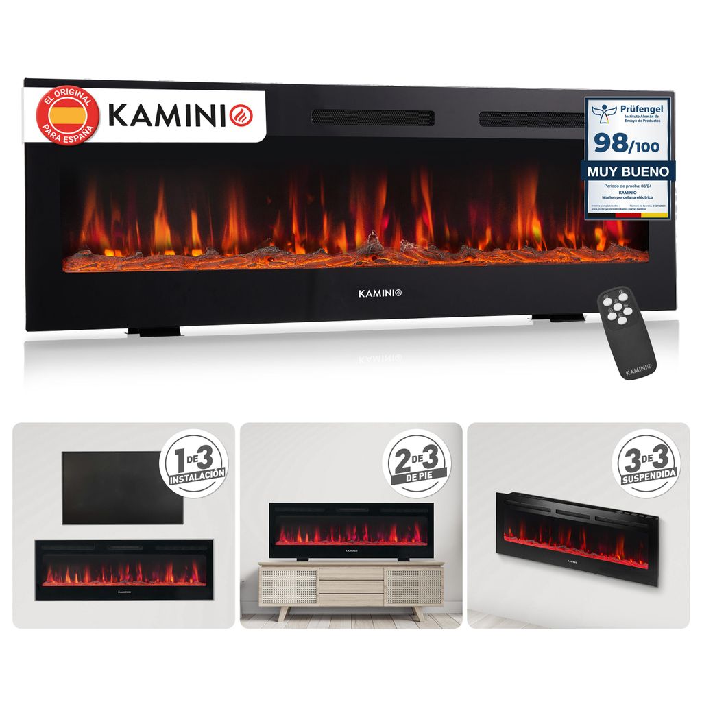 KAMINIO Chimenea eléctrica MARLON: Chimenea eléctrica 3 en Imagen del producto  Imagen generada por IA