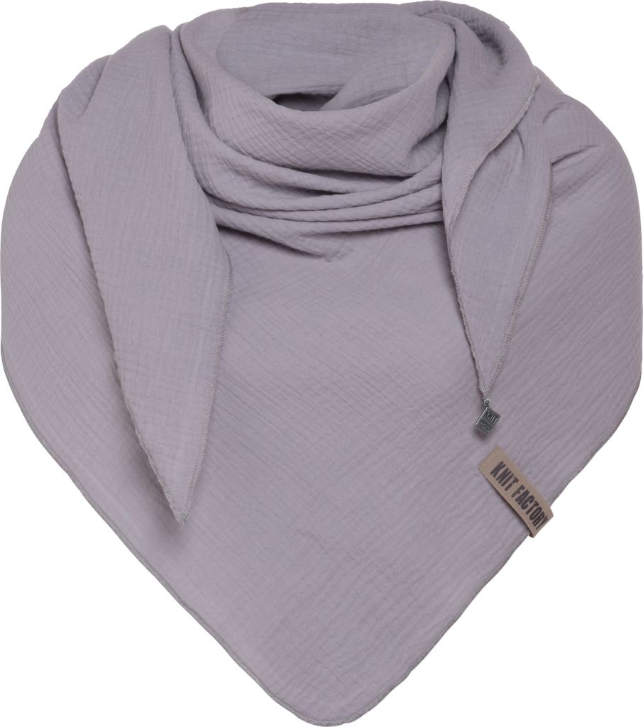 Knit Factory Liv Dreieckstuch - Grau - 190x85 cm Produktbild 