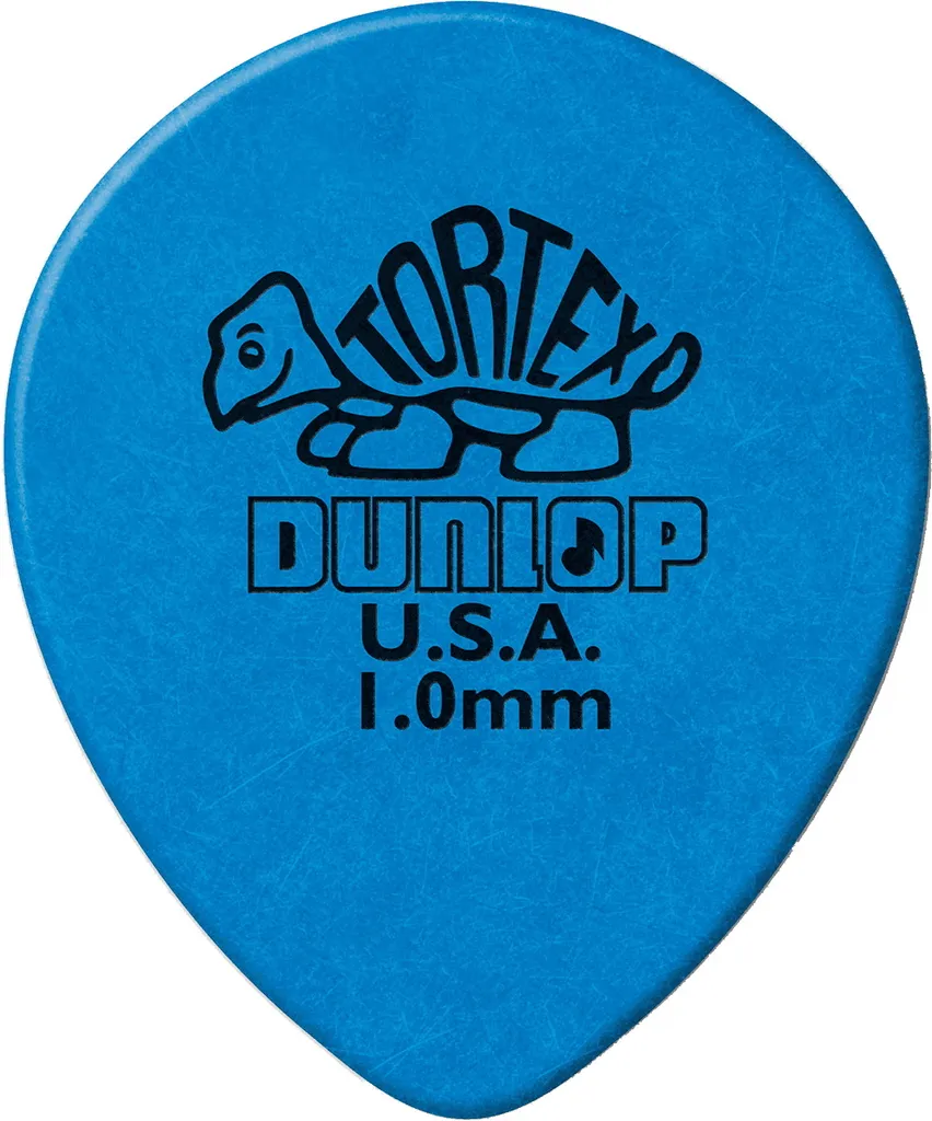Médiator Dunlop Tortex Teardrop Bleu 1.00 mm Anti-Glisse Haute Qualité