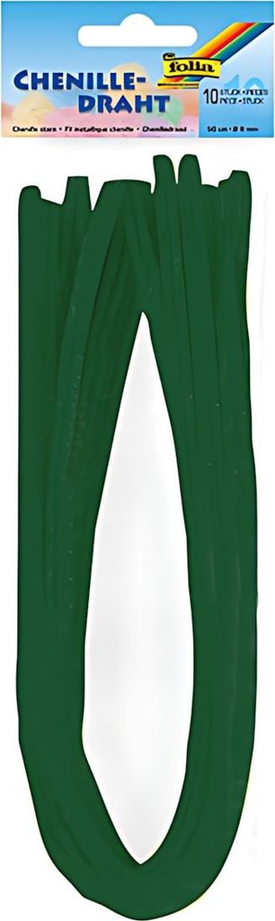 folia Chenilledraht (Pfeifenputzer) tannengrün 10 Stück Produktbild 