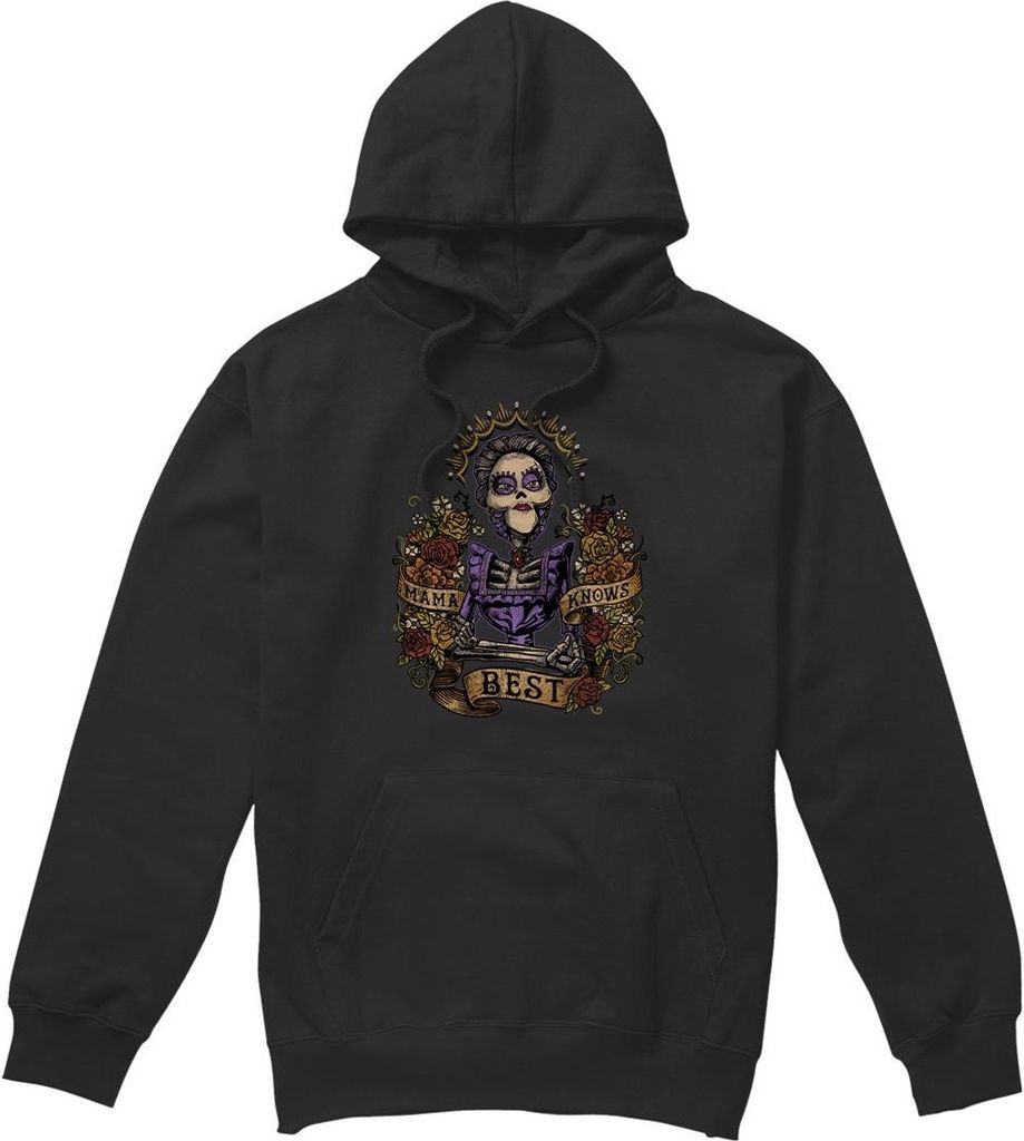 Coco - "Mama Knows Best" Kapuzenpullover für Herren TV4539 (S) (Schwarz)