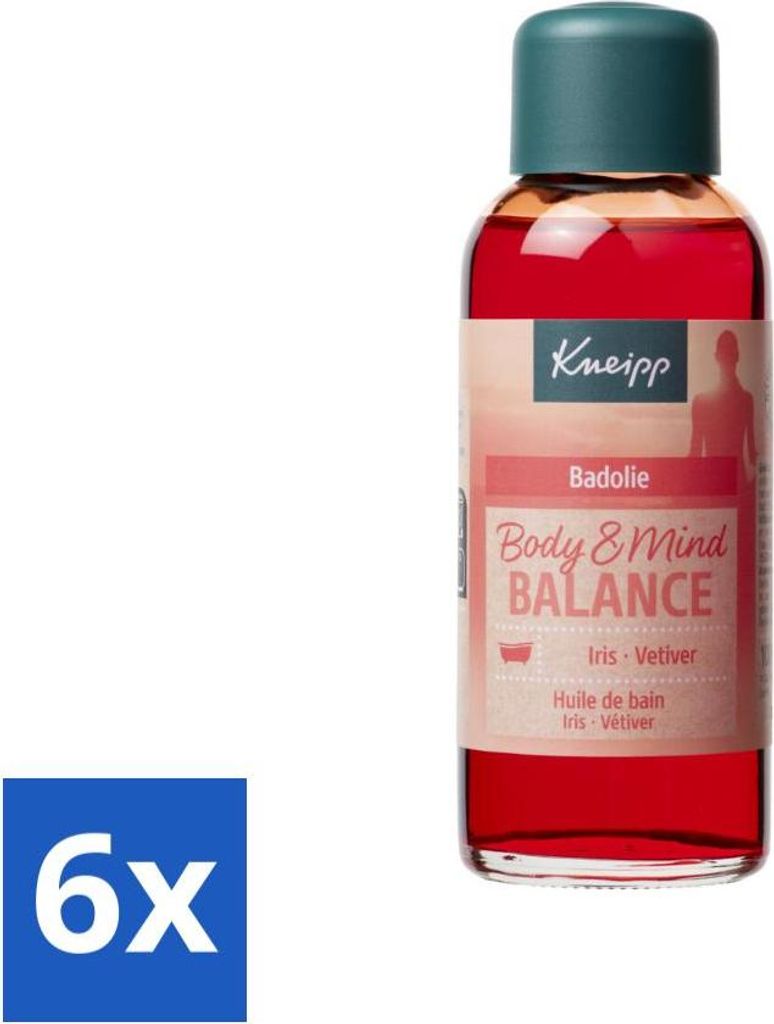 Kneipp - Badeöl - Body & Mind Balance - Iris & Vetiver - 100 ml - Vorteilspack - 6 Stücke