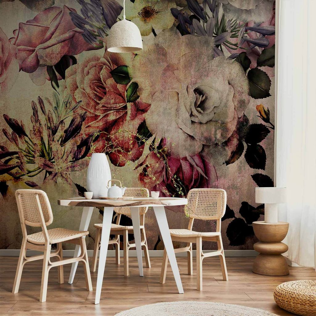 Vlies Fototapete - Nostalgia Flowers 250x175 cm Blumen b-C-0380-a-a