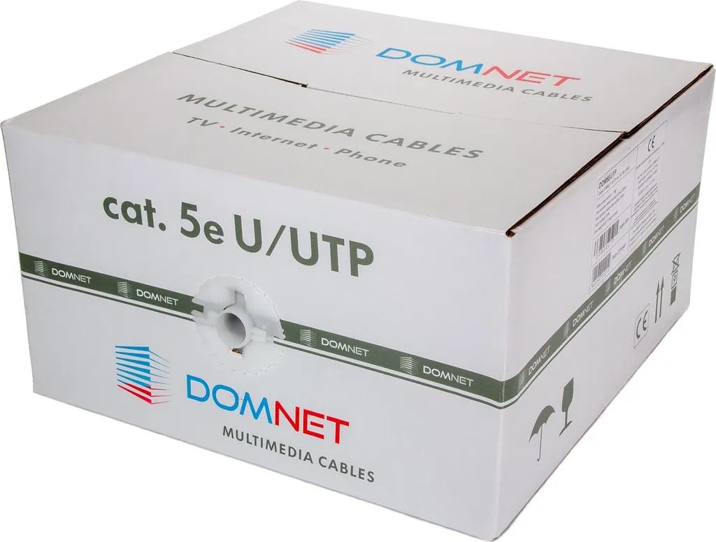 Câble RJ45 Cat 5e UTP DomNET 305m - Bobine Réseau Ethernet de Haute Qualité
