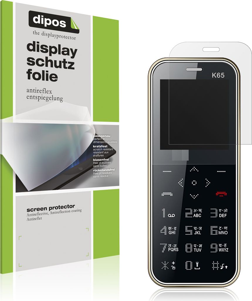 4x Schutzfolie für I Kall K65 Card matt Displayschutzfolie Folie Display Schutz dipos