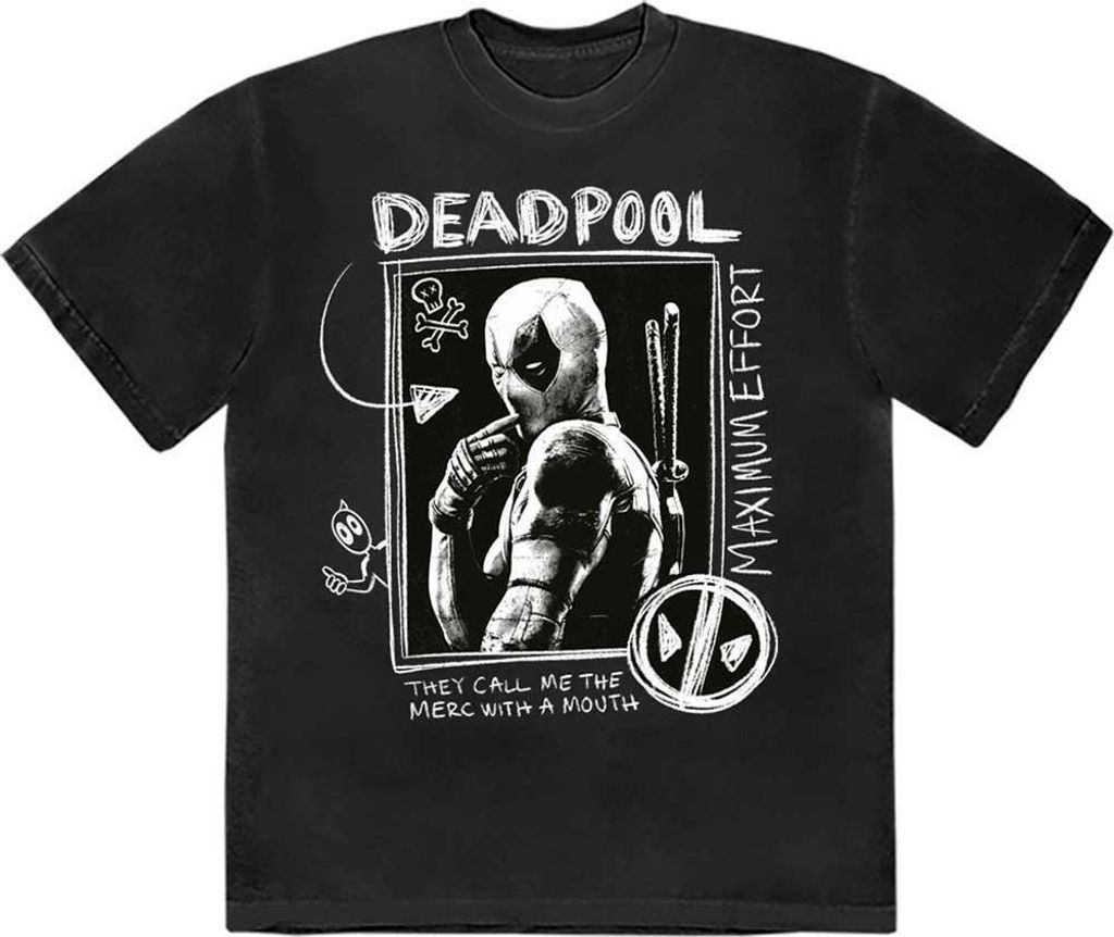 Marvel Comics - "Merc With A Mouth Max Effort" T-Shirt für Herren/Damen Uni RO11650 (XL) (Schwarz)