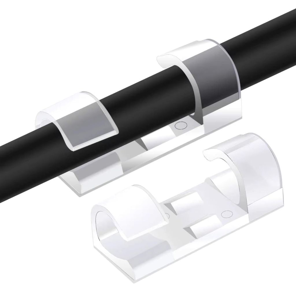 Kabelclips, selbstklebend, transparent – Kabelhalter – Produktbild 