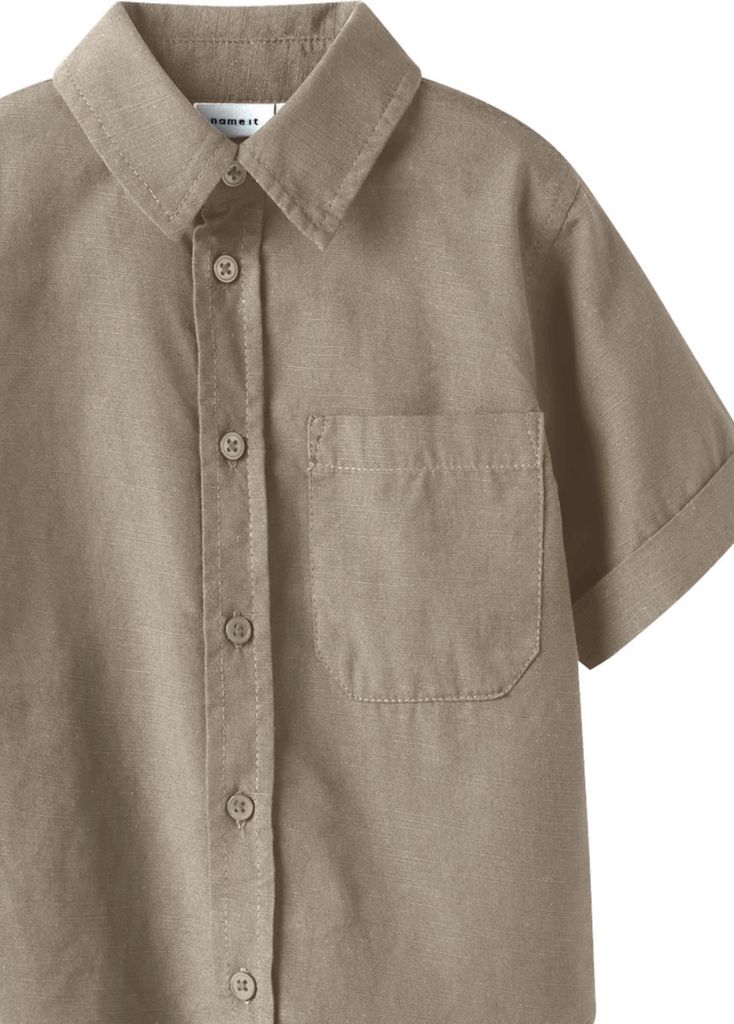 NAME IT MINI NMMFILIP SS NREG SHIRT PB Aluminium Aluminium 110