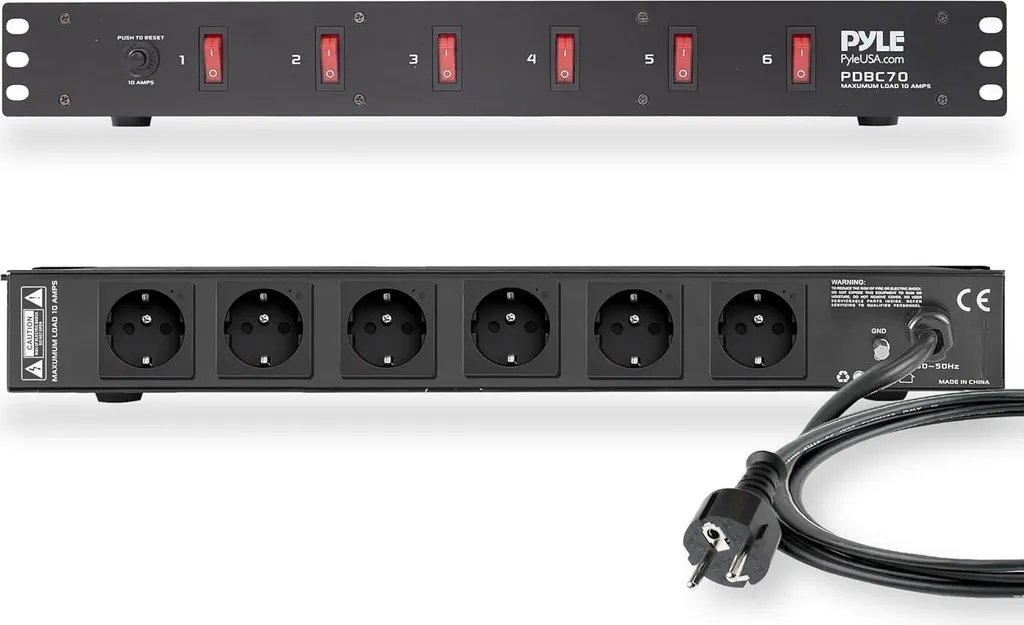PDU Pyle Rack 6 Prese: Unità Distribuzione Energia per Server