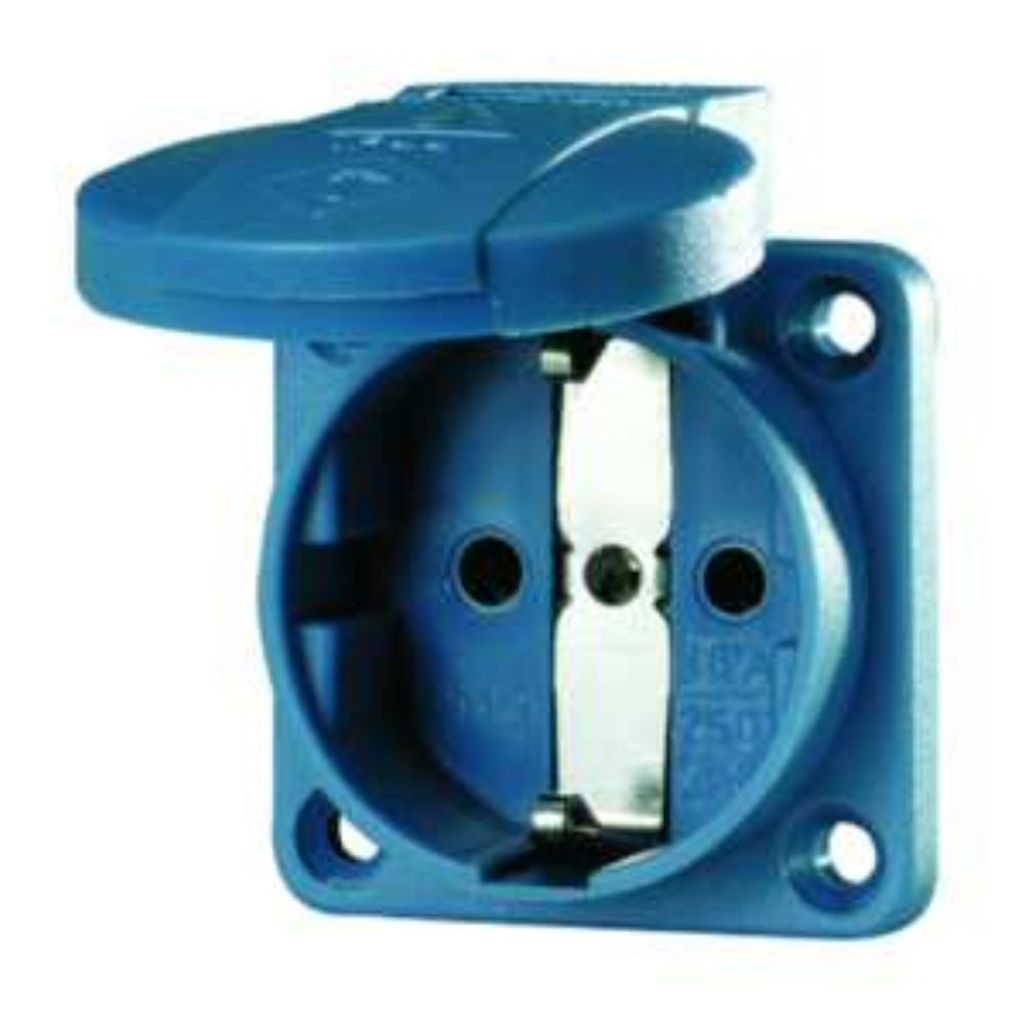 Mennekes Schuko-Anbausteckdose blau 16A 2p+E 230V IP54 Schraubklemme