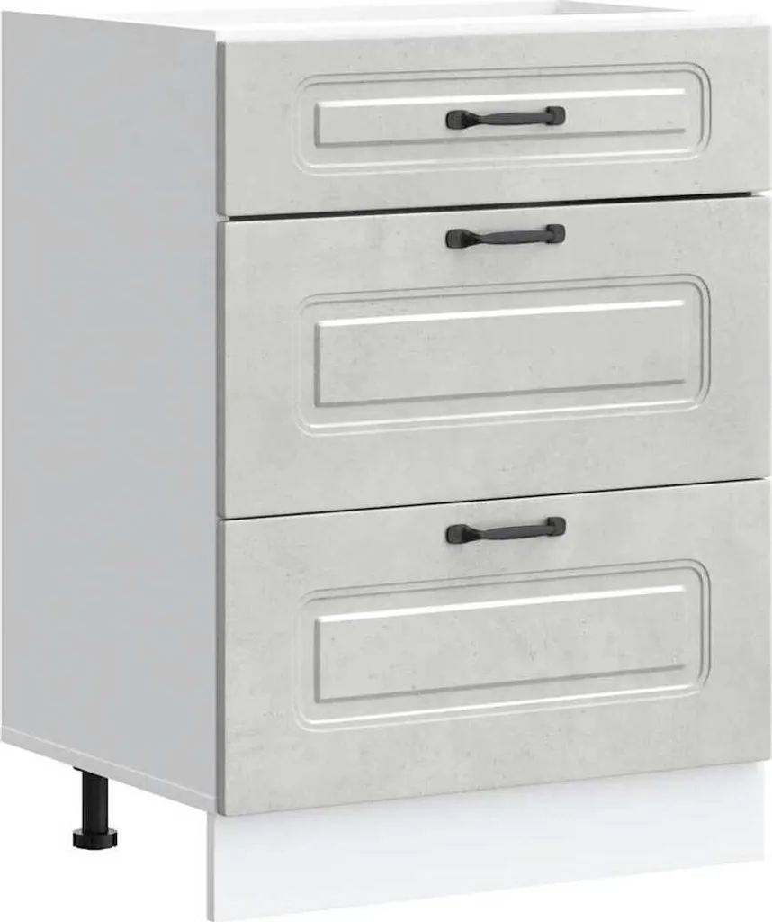 Mobile Base Kalmar Cemento Grigio | Arredo Cucina Moderno in Legno