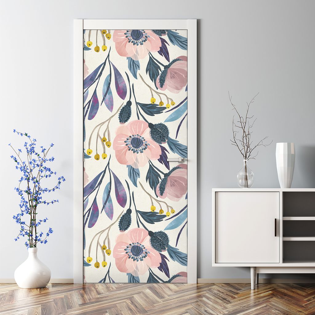 Dekorative Türtapete selbstklebend Türposter Türaufkleber HausDekor Tropische Sträucher 70 x 200 cm