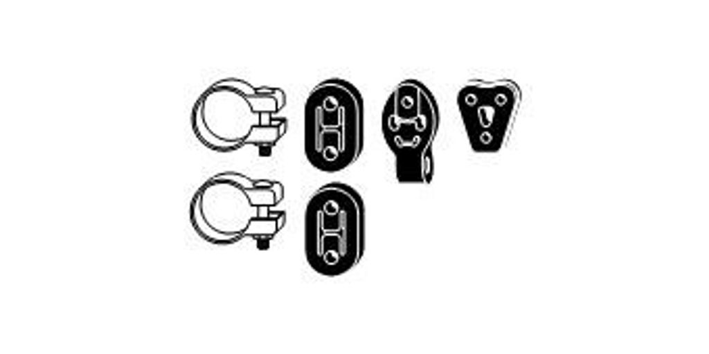 HJS 82 45 7849 Montagesatz Auspuffanlage Abgasanlage für MITSUBISHI COLT VI (Z3A, Z2A) für SMART FORFOUR (454)